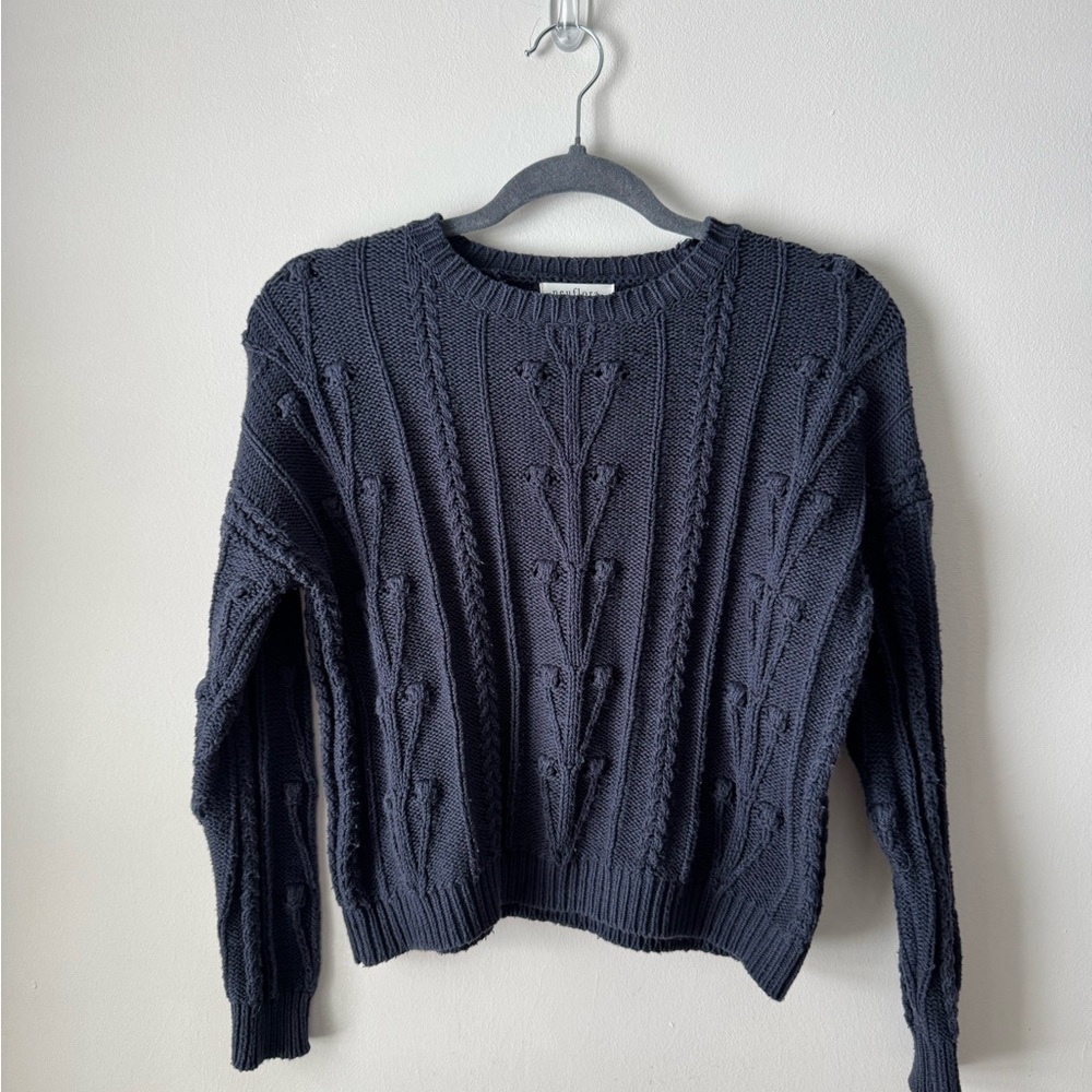 Navy Cable Knit Sweater